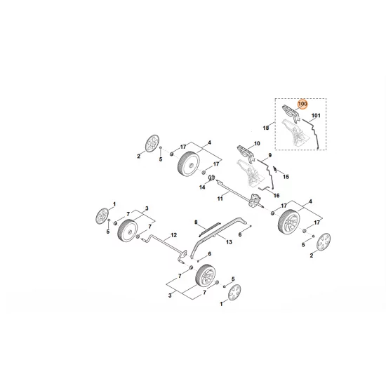 STIHL  Dźwignia aktywizująca WA21 791 4800